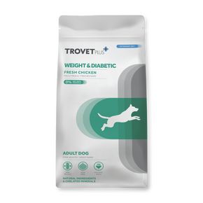 Trovet Plus Adult Dog Weight & Diabetic Fresh Chicken - Тровет Плюс полноценный диетический корм для собак с избыточным весом и / или диабетом с курицей