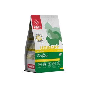 BLITZ Cat VETLINE Urinary - Блиц ветлайн Уринари - полнорацонный диетический корм для кошек при мочекаменной болезни струвитного типа