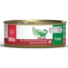 Blitz Vetline Cat Renal - влажный корм для кошек при хронической почечной недостаточности