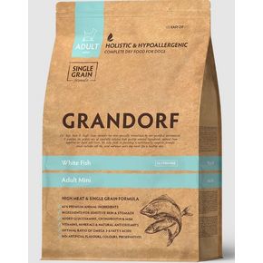 GRANDORF DOG White Fish MINI BREEDS - для собак мелких пород с белой рыбой, низкозерновой