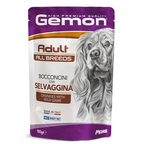 GEMON DOG Adult Wild Games (паучи) Гемон Консервированный корм кусочки) для взрослых собак с дичью 100 гр