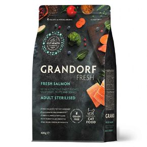 GRANDORF CAT FRESH Salmon& Sweet Potato Adult - Грандорф ФРЕШ для взрослых кошек склонных к аллергии и имеющих чувствительное пищеварение с лососем и сладким картофелем