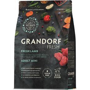 GRANDORF DOG FRESH Lamb&Sweet Potato MINI Breeds- Грандорф ФРЕШ для взрослых собак мелких пород с ягненком и сладким картофелем