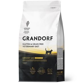 GRANDORF CAT VET URINARY S/O MODERATE CALORIE- Грандорф Вет Уринари - диетический корм для кошек, предрасположенных к набору лишнего веса для растворения струвитных камней на основе бескостной индейки