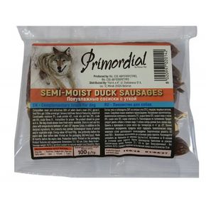 Primordial Semi-moist Duck Sausages - Примордиал - Полувлажные сосиски с уткой для собак