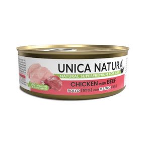 Unica Natura Chicken & Beef- Уника Натура - Влажный корм для кошек с филе курицы и говядиной 70 гр.