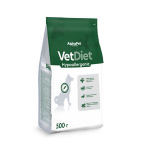 AlphaPet VET DIET Hypoallegenic - Альфа Пет - Сухой полнорационный диетический корм для взрослых собак при пищевой аллергии и непереносимости ингредиентов
