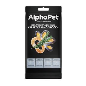 AlphaPet Superpremium Крем-лакомство для кошек с креветкой и моллюсками, стики 4 шт по 12 гр