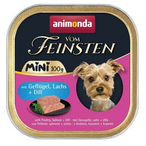Animonda Vom Feinsten MINI (Домашняя птица, лосось, укроп) 82358 - Нежный паштет, для взрослых собак мелких пород.