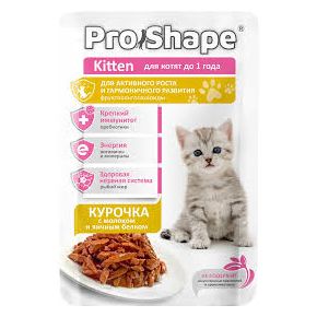 ProShape KITTEN влажный корм для котят до года с курицей, молоком и яичным белком 75г