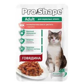 ProShape Adult ГОВЯДИНА - влажный корм для взрослых кошек, профилактика мочекаменной болезни