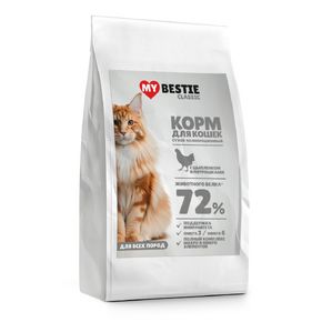 MYBESTIE корм для кошек С цыпленком и потрошками