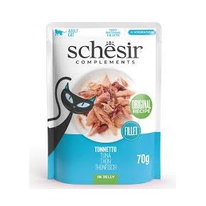 Schesir Complements Tuna - паучи для кошек с филе тунца в желе 70 гр