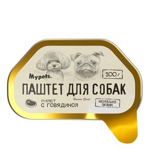Mypets Рийет с говядиной 100 г - паштет для собак