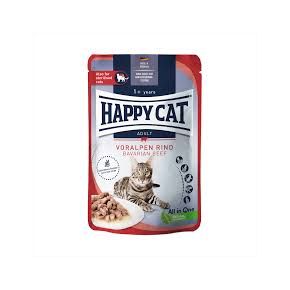 HAPPY CAT Culinary Meat in Sauce VoralpenRind - мясные кусочки в соусе с говядиной 85 гр