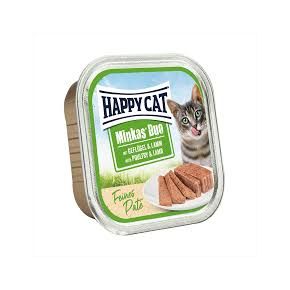 HAPPY CAT Minkas DUO Poultry & Lamb - Паштет из птицы и ягненка 100 гр