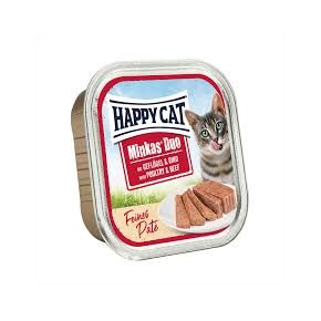 HAPPY CAT Minkas DUO Poultry & Beef - Паштет из птицы и говядины 100 гр