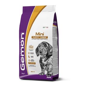 GEMON DOG MINI Puppy and Junior Chicken & Rice- для щенков, молодых собак и беременных сук мелких пород с курицей пород
