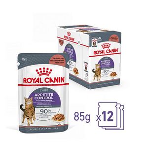 ROYAL CANIN STERILIZED Appetite Control Care in Gravy 85 гр. (в соусе) Корм влажный для кошек, для контроля выпрашивания корма у кошек, предрасположенных к набору лишнего веса, в том числе после стерилизации
