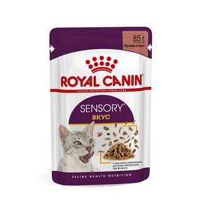 ROYAL CANIN SENSORY TASTE (ВКУС) 85 гр.Корм консервированный полнорационный для взрослых кошек (в возрасте от 1 года до 7 лет), стимулирующий вкусовые рецепторы