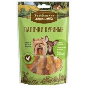 Деревенские лакомства Палочки куриные для мини-пород, 55г