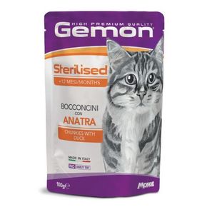 Gemon Cat Sterilised DUCK (пауч 100г) Консервированный корм для стерилизованных кошек с уткой