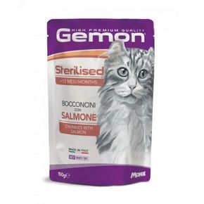 Gemon Cat Sterilised SALMON (пауч 100г) Консервированный корм для стерилизованных кошек с лососем