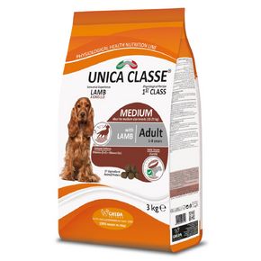 Unica Classe Adult Medium Lamb - для собак средних пород с ягненком, для чувствительного пищеварения
