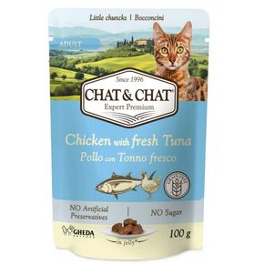 Chat&Chat Adult Tuna 100 гр - влажный корм для взрослых кошек с тунцом в желе