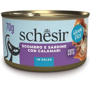 Schesir GRILL WHOLEFOOD для кошек скумбрия и сардина 70 гр