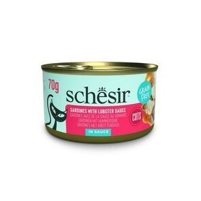 Schesir GRILL WHOLEFOOD для кошек паштет из сардины в соусе из лобстера 70 гр