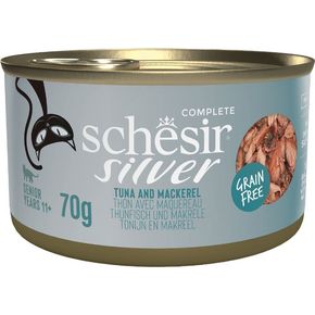 Schesir Silver для пожилых кошек тунец со скумбрией 70 гр