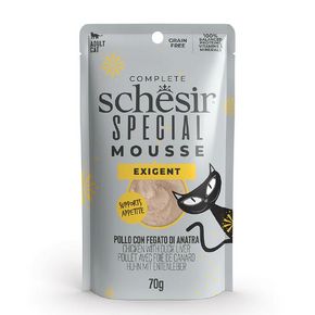 Schesir Special Exigent для привередливых кошек мусс с курицей и утиной печенью 70 гр