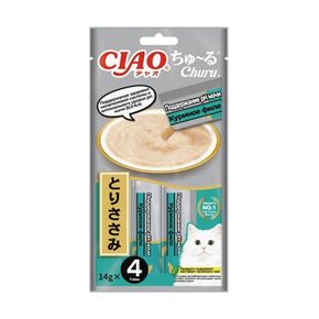 INABA CIAO Churu для кошек филе курицы, для поддержания pH мочи , 4*14г