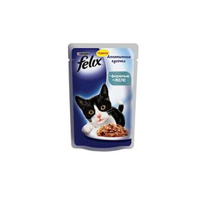 Felix® Аппетитные кусочки с форелью в желе для взрослых кошек