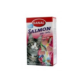SANAL Salmon - Лакомство подушечки лосось для взрослых кошек