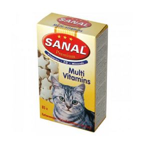 SANAL Premium MultiVitamin - лакомство для котов премиум 85 таб