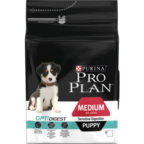 PRO PLAN® MEDIUM PUPPY SENSITIVE DIGESTION с ягненком, рисом и комплексом OPTIDIGEST®