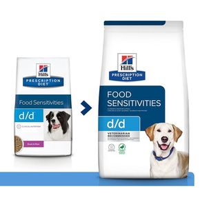 Hill's Prescription Diet d/d Duck&Rice - при аллергических реакциях собак с мясом утки и рисом